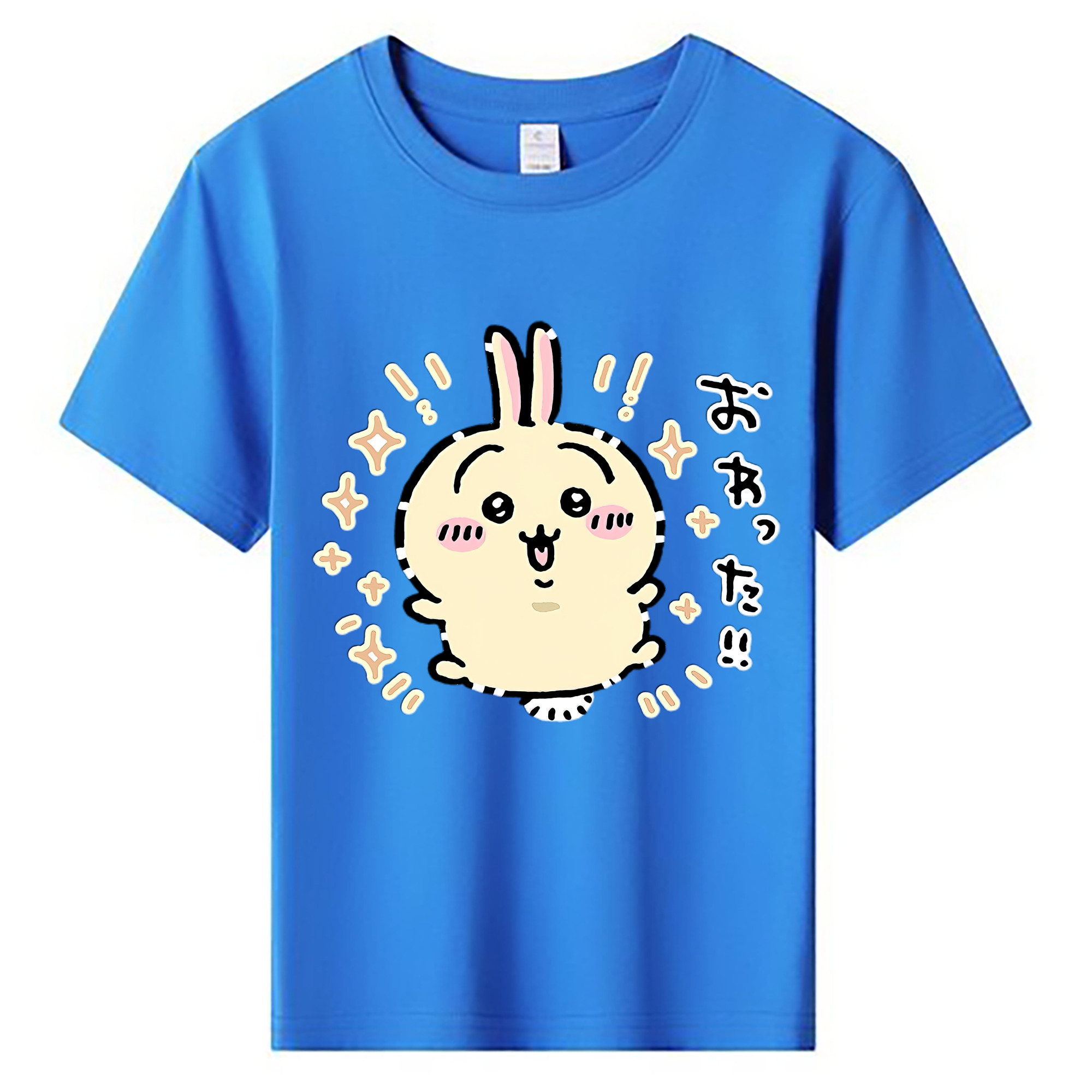 （画像用） ちいかわ うさぎ Chii-kawa usagi 綿100％キッズTシャツ（フロントプリント）